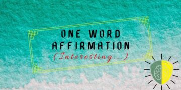 One Word Affirmation