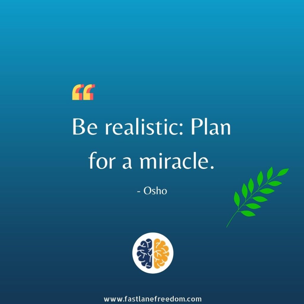 Plan for miracle