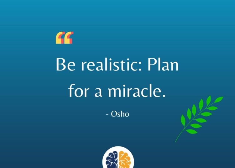Plan for miracle