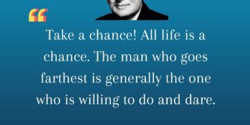 Dale Carnegie quote on taking chance